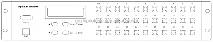 FSW 1x48 ফাইবার অপটিক্যাল সুইচ 19 ইঞ্চি 2 ইউ র্যাকমাউন্ট 1260 ~ 1650nm একক মোড 1