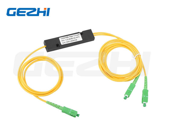 কেনা OEM ফাইবার অপটিক্যাল স্প্লিটার SC/APC কানেক্টর সহ সিঙ্গেলমোড ফাইবার PLC স্প্লিটারের জন্য 1x2 স্প্লিট রেশিও অনলাইনে উৎপাদন
