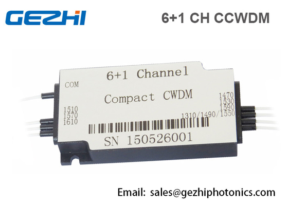 কমপ্যাক্ট CWDM 6 + 1CH CWDM Mux Demux ফাইবার অপটিক্যাল মাল্টিপ্লেক্সার মডিউল