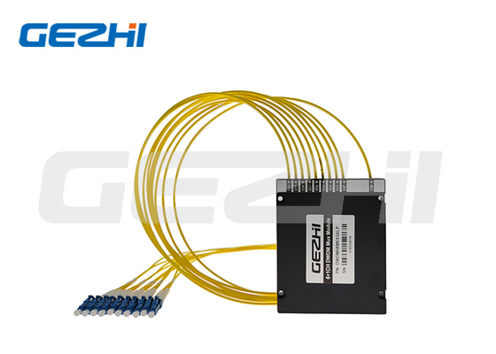 র্যাক মাউন্ট ABS মডিউল DWDM MUX DEMUX 8 চ্যানেল 1310/1490/1550nm CATV PON WDM