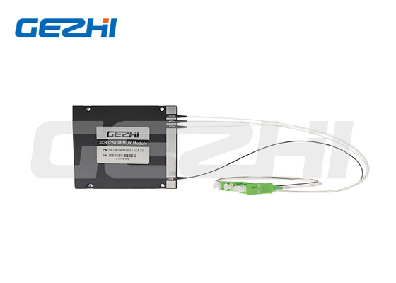 3 চ্যানেল CWDM স্প্লিটার মডিউল একক ফাইবার 1470nm 1490nm 1510nm 1530nm