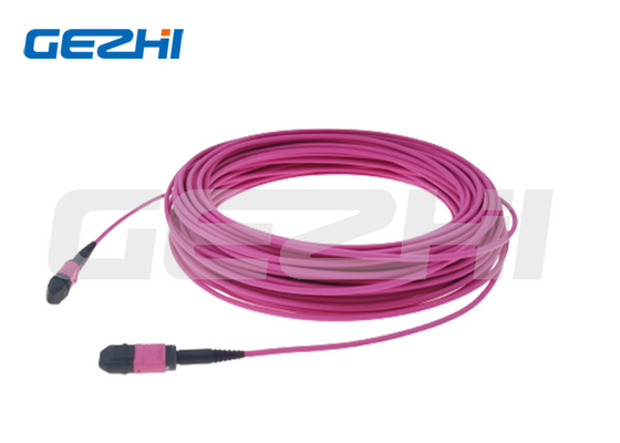 FTTH পণ্য একাধিক মোড MPO OM4 প্যাচ তারের দৈর্ঘ্য কাস্টমাইজ করা যেতে পারে সন্নিবেশ ক্ষতি