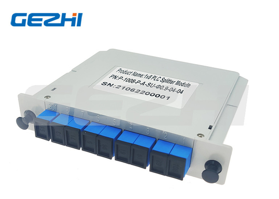 GEPON-এর জন্য কাস্টমাইজড 1x8 ক্যাসেট অপটিক্যাল ফাইবার স্প্লিটার SC UPC সংযোগকারী