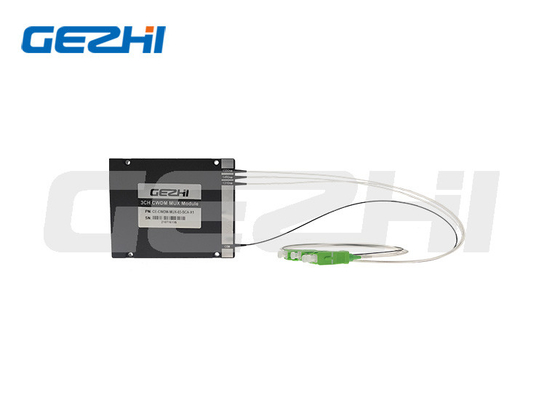 কাস্টমাইজড তরঙ্গদৈর্ঘ্য এবং সংযোগকারী সহ 3CH CWDM Mux মডিউল ABS বক্স