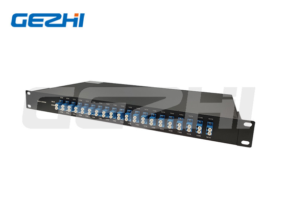 18CH CWDM Mux Demux মডিউল 1270 - 1610nm LC/UPC 20nm মাল্টিপ্লেক্সার