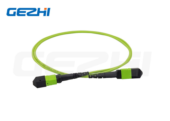 12 কোর এমপিও ফিমেল ট্রাঙ্ক কেবল MM OM5 3.0MM চুন সবুজ LSZH পোলারিটি A/B