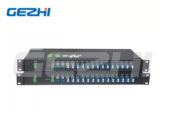 16 চ্যানেল ডুয়েল ফাইবার DWDM Mux Demux 1U র্যাক মাউন্ট LC UPC