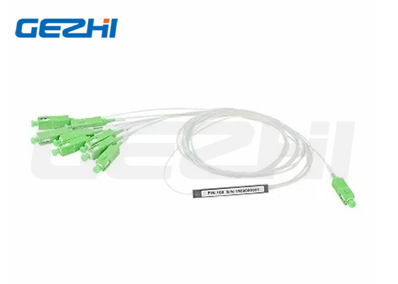 1x8 10.3dB ক্ষতি SC/APC G657A1 স্টিল টাইপ ফাইবার অপটিক পিএলসি স্প্লিটার (60*7*4mm) FTTx