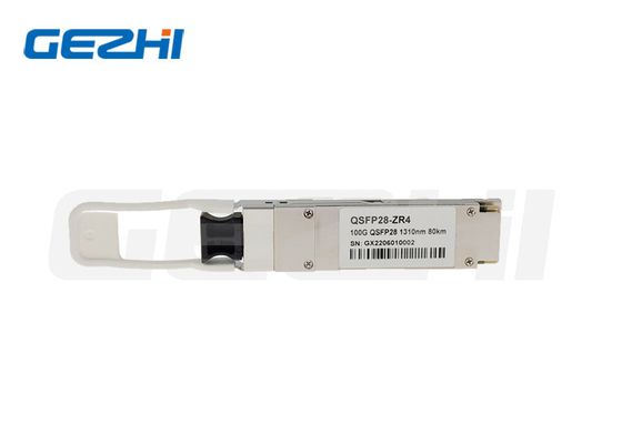 উচ্চ সামঞ্জস্যপূর্ণ 100G QSFP28 ZR 1310nm 80Km অপটিক্যাল ট্রান্সিভার মডিউল