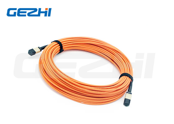 24F MPO ((নারী) - MPO ((নারী) 3.0mm LSZH ফাইবার অপটিক প্যাচ কর্ড / ট্রাঙ্ক ক্যাবল