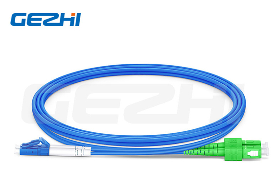 Lc Upc থেকে Sc Apc Duplex Os2 সিঙ্গল মোড ফাইবার প্যাচ ক্যাবল ইনডোর বর্মযুক্ত Lszh 3.0mm