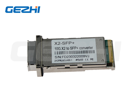 X2-SFP 10G X2 থেকে SFP+ রূপান্তরকারী X2 অপটিক্যাল মডিউল 300m-80km দূরত্ব 2 ওয়াট