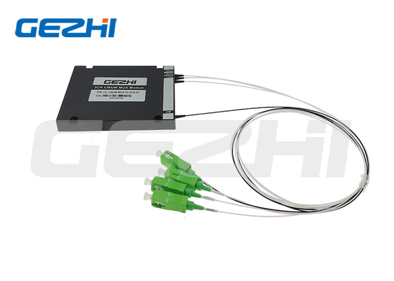 কাস্টমাইজড তরঙ্গদৈর্ঘ্য এবং সংযোগকারী সহ 3CH CWDM Mux মডিউল ABS বক্স