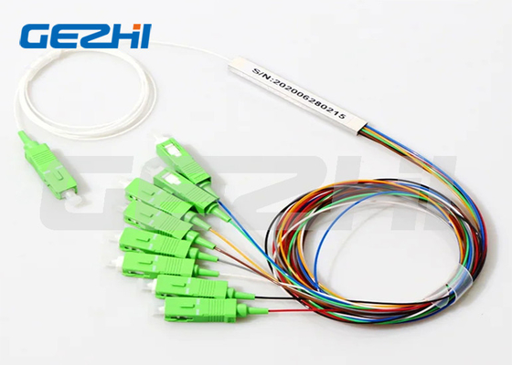 1×16 Sc/Upc অপটিক্যাল ফাইবার Plc স্প্লিটার - SC/APC সংযোগকারী সহ স্টিল টিউব টাইপ