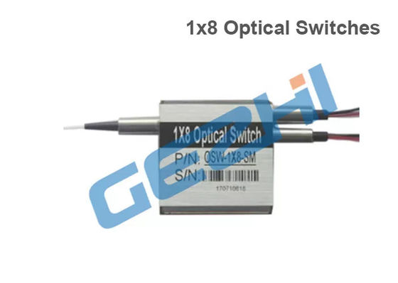 এফসি এপিসি পিগটাইলেড লেচড 1x8T 1550nm ফাইবার অপটিকাল সুইচগুলি